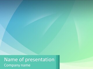 A Blue And Green Abstract Background With A Place For Text PowerPoint Template