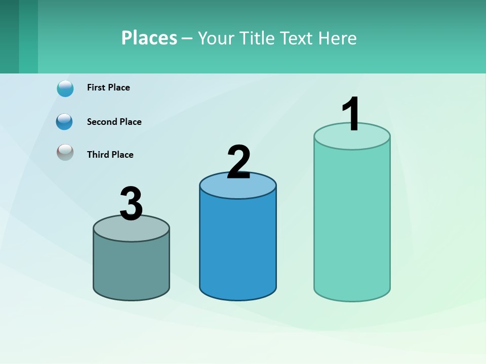 A Blue And Green Abstract Background With A Place For Text PowerPoint Template