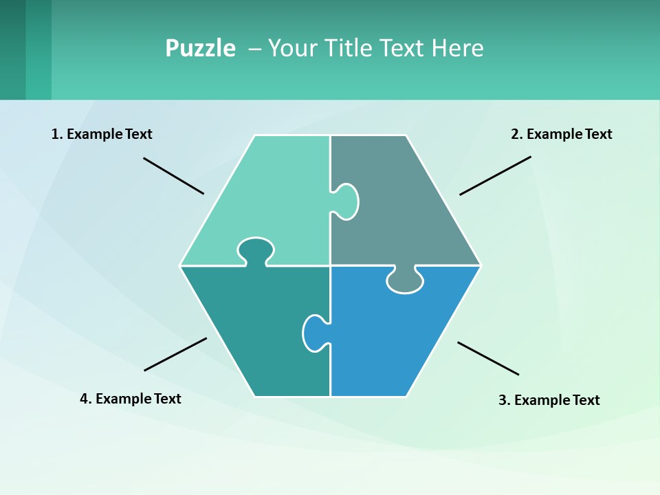 A Blue And Green Abstract Background With A Place For Text PowerPoint Template