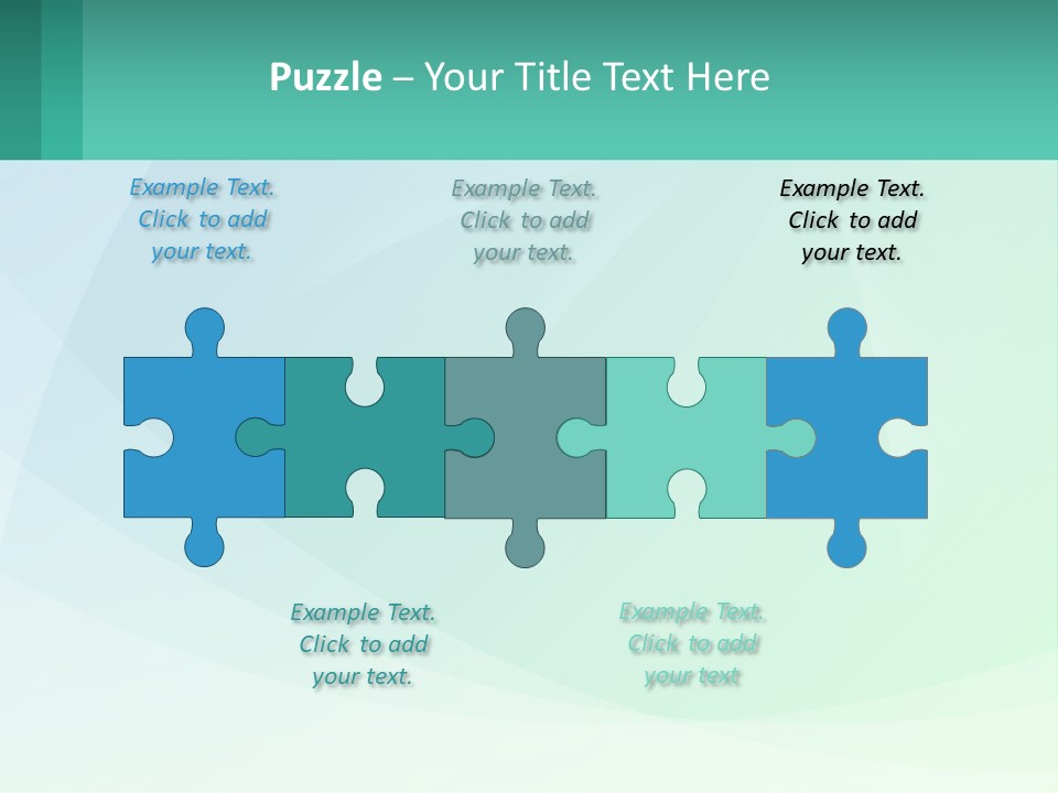 A Blue And Green Abstract Background With A Place For Text PowerPoint Template