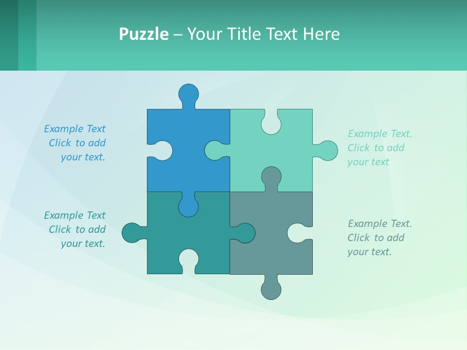 A Blue And Green Abstract Background With A Place For Text PowerPoint Template