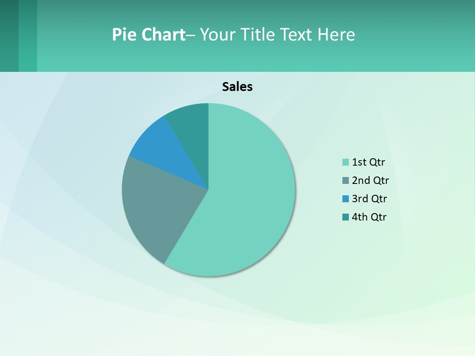 A Blue And Green Abstract Background With A Place For Text PowerPoint Template
