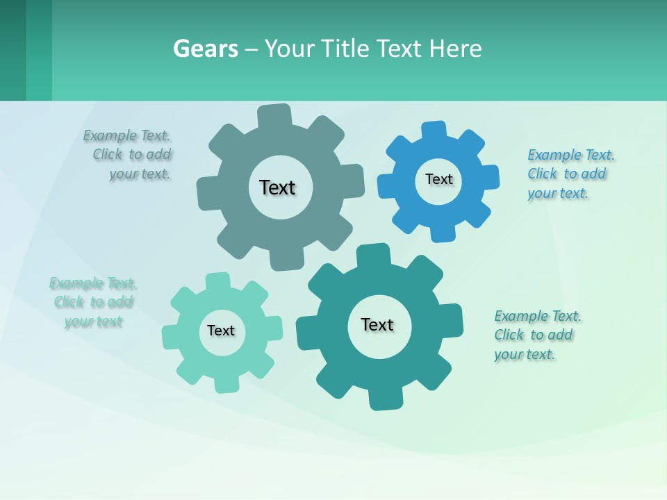 A Blue And Green Abstract Background With A Place For Text PowerPoint Template