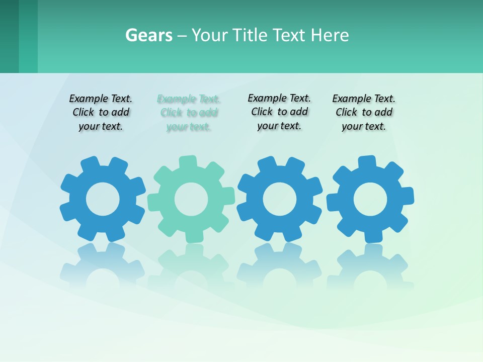 A Blue And Green Abstract Background With A Place For Text PowerPoint Template