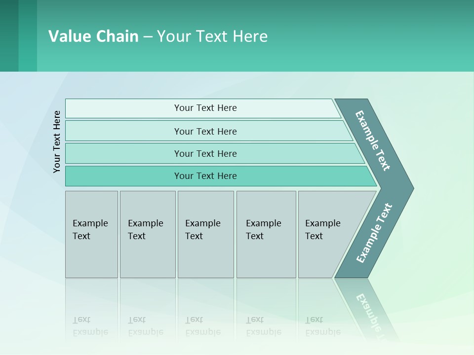 A Blue And Green Abstract Background With A Place For Text PowerPoint Template