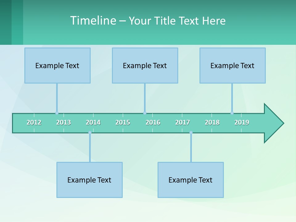 A Blue And Green Abstract Background With A Place For Text PowerPoint Template