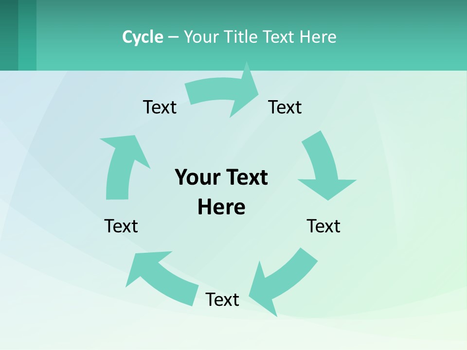 A Blue And Green Abstract Background With A Place For Text PowerPoint Template