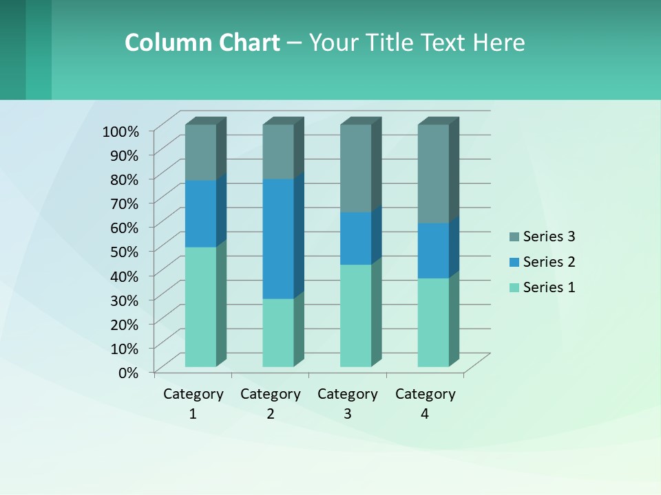 A Blue And Green Abstract Background With A Place For Text PowerPoint Template