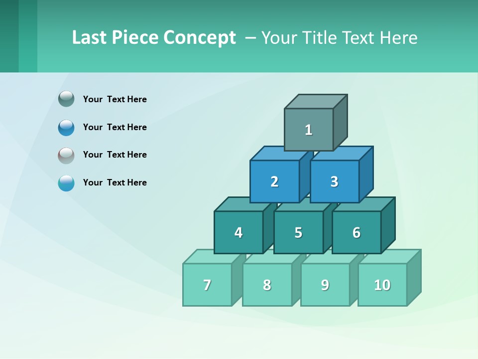 A Blue And Green Abstract Background With A Place For Text PowerPoint Template