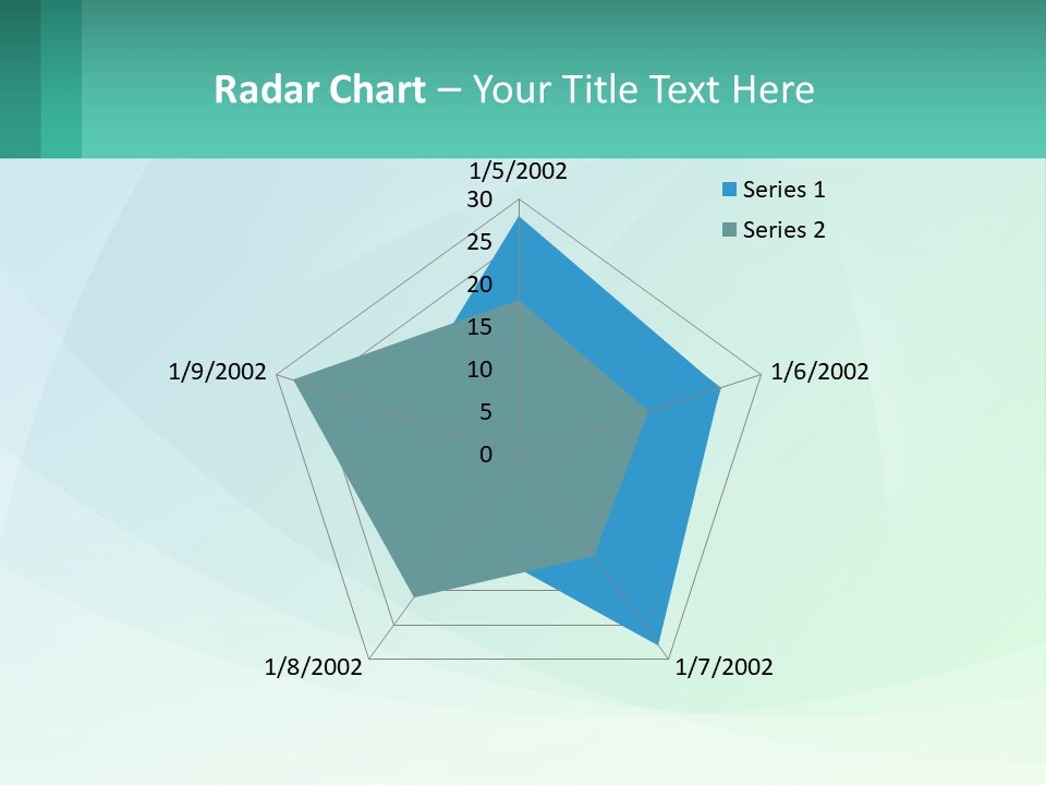 A Blue And Green Abstract Background With A Place For Text PowerPoint Template
