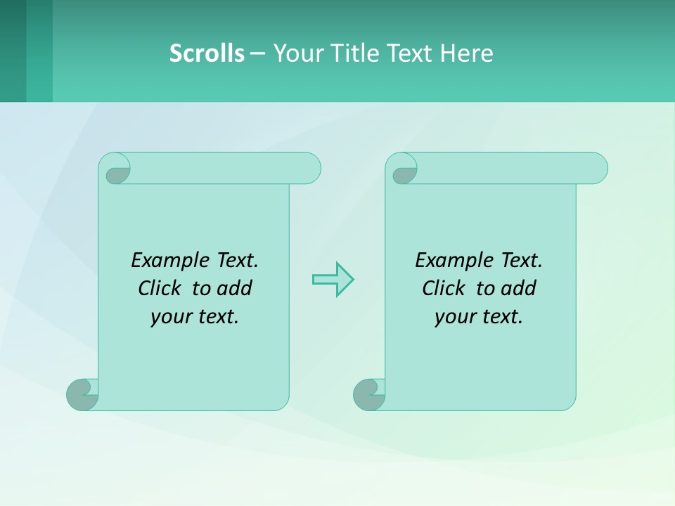 A Blue And Green Abstract Background With A Place For Text PowerPoint Template