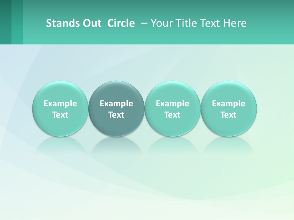 A Blue And Green Abstract Background With A Place For Text PowerPoint Template