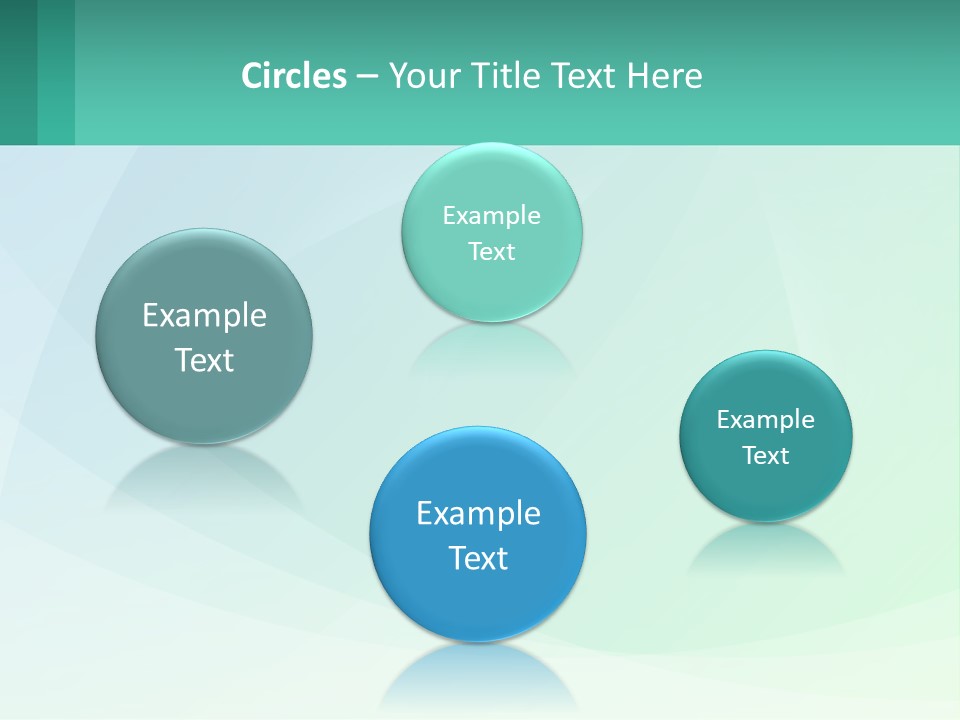 A Blue And Green Abstract Background With A Place For Text PowerPoint Template