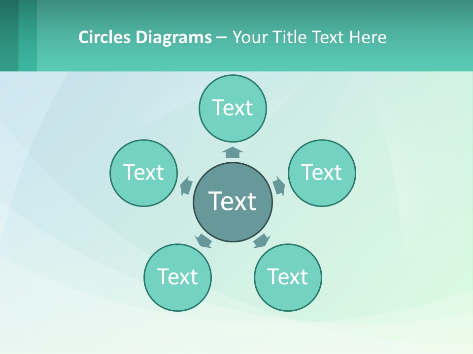 A Blue And Green Abstract Background With A Place For Text PowerPoint Template