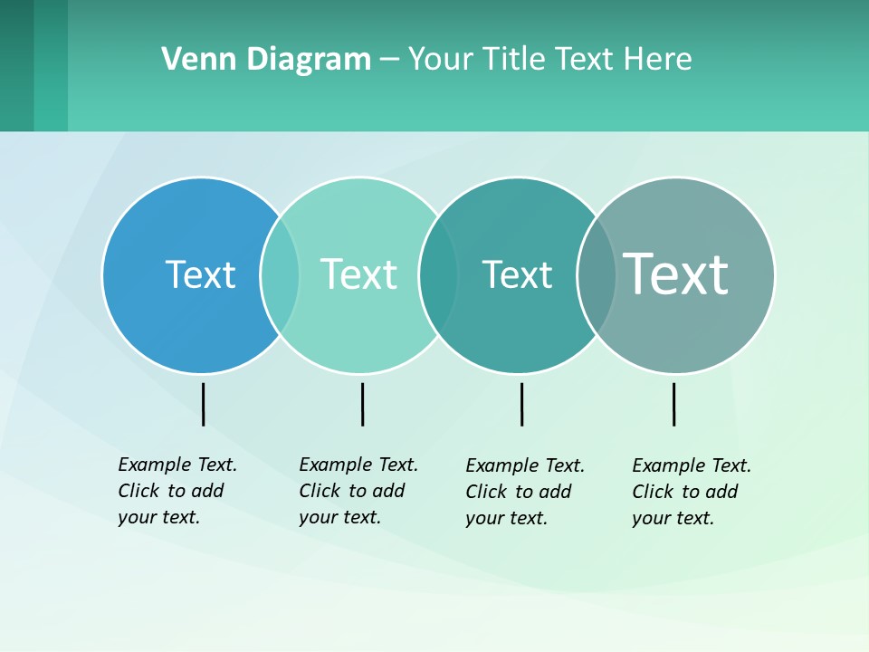 A Blue And Green Abstract Background With A Place For Text PowerPoint Template