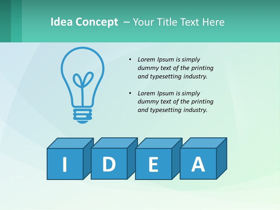 A Blue And Green Abstract Background With A Place For Text PowerPoint Template