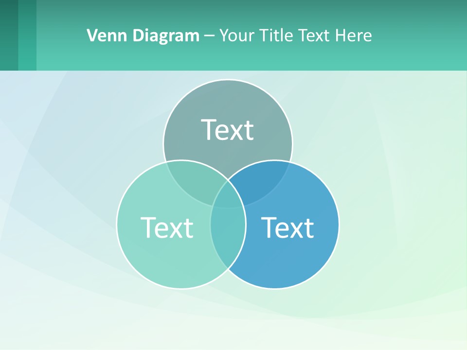 A Blue And Green Abstract Background With A Place For Text PowerPoint Template