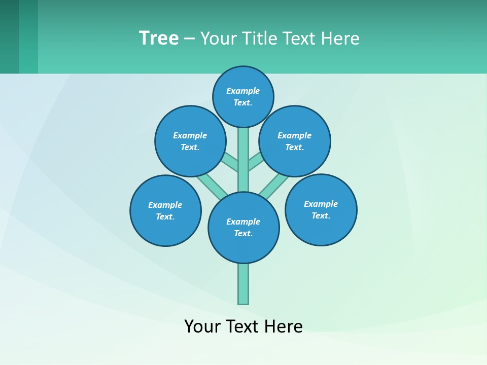 A Blue And Green Abstract Background With A Place For Text PowerPoint Template