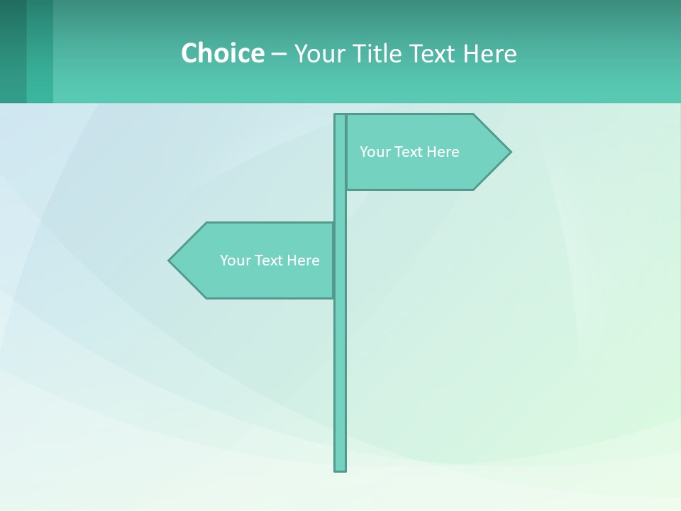 A Blue And Green Abstract Background With A Place For Text PowerPoint Template