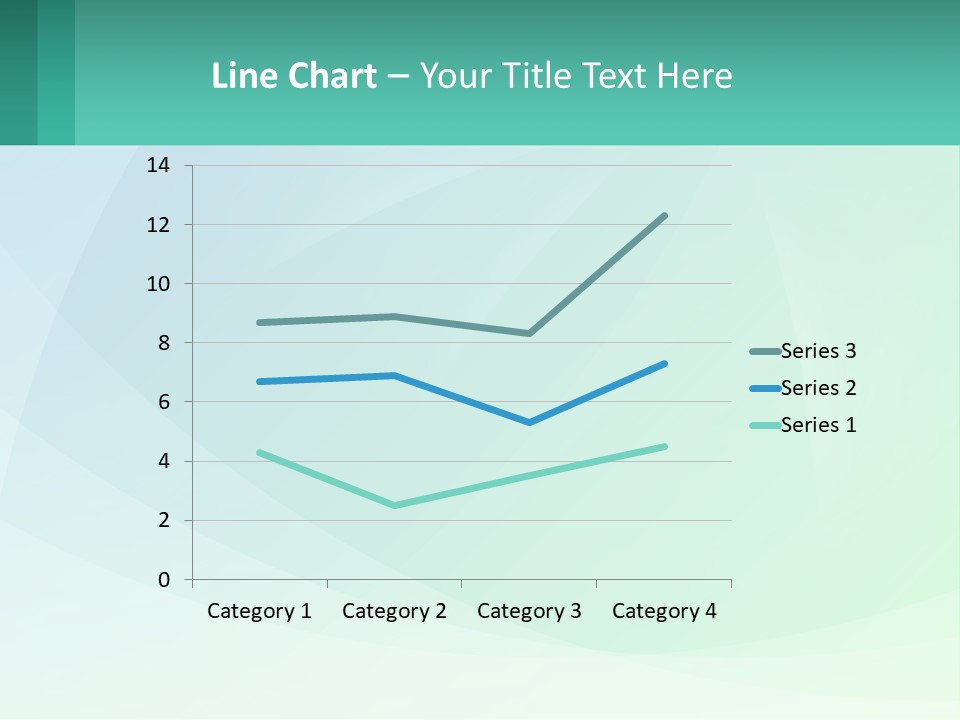 A Blue And Green Abstract Background With A Place For Text PowerPoint Template