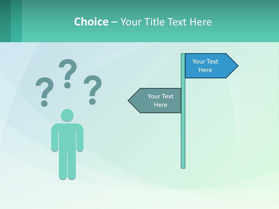 A Blue And Green Abstract Background With A Place For Text PowerPoint Template