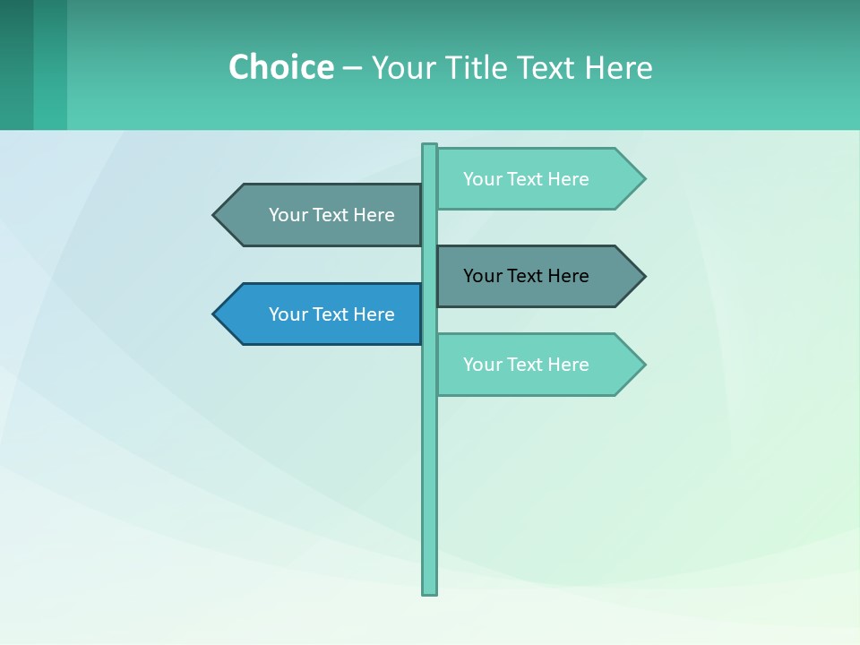 A Blue And Green Abstract Background With A Place For Text PowerPoint Template