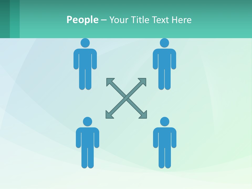 A Blue And Green Abstract Background With A Place For Text PowerPoint Template