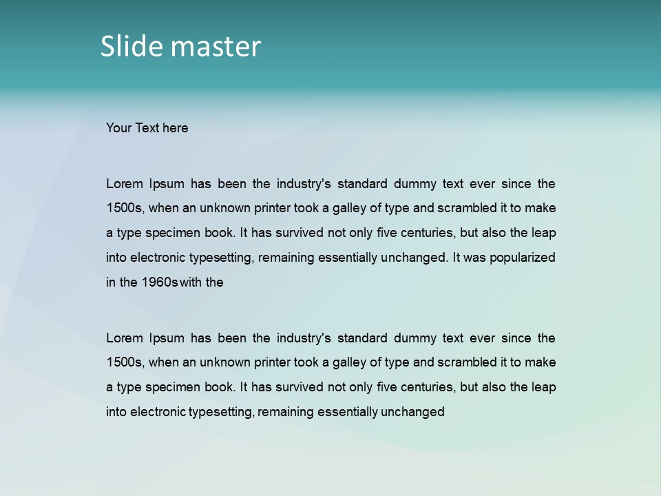 A Blue And Green Abstract Background With The Word Name Of Presentation PowerPoint Template