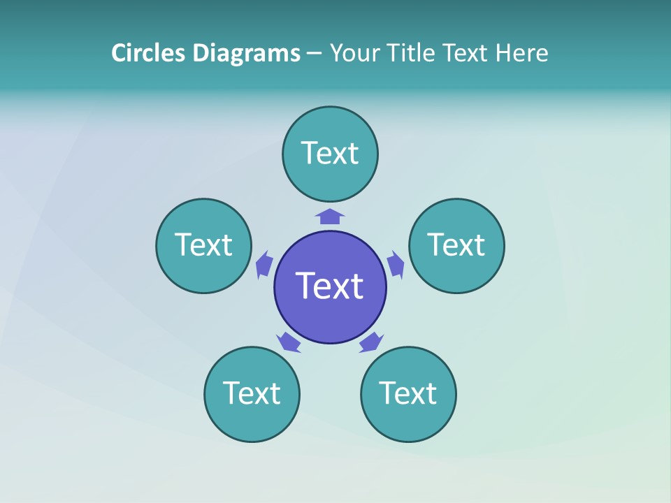 A Blue And Green Abstract Background With The Word Name Of Presentation PowerPoint Template