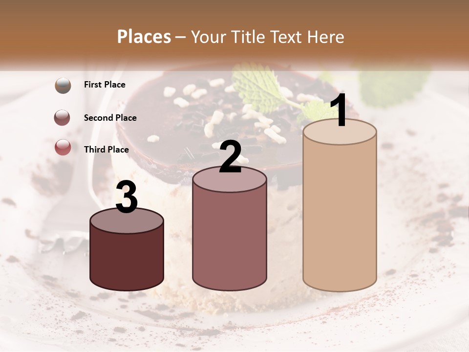 A Piece Of Cake On A Plate With A Spoon PowerPoint Template