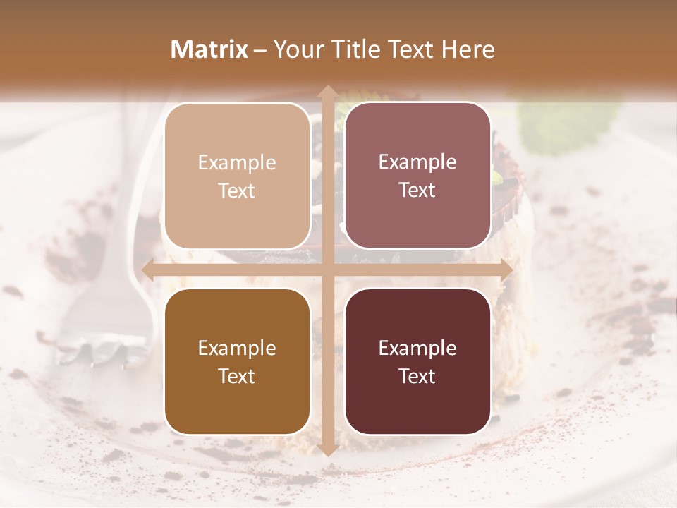 A Piece Of Cake On A Plate With A Spoon PowerPoint Template