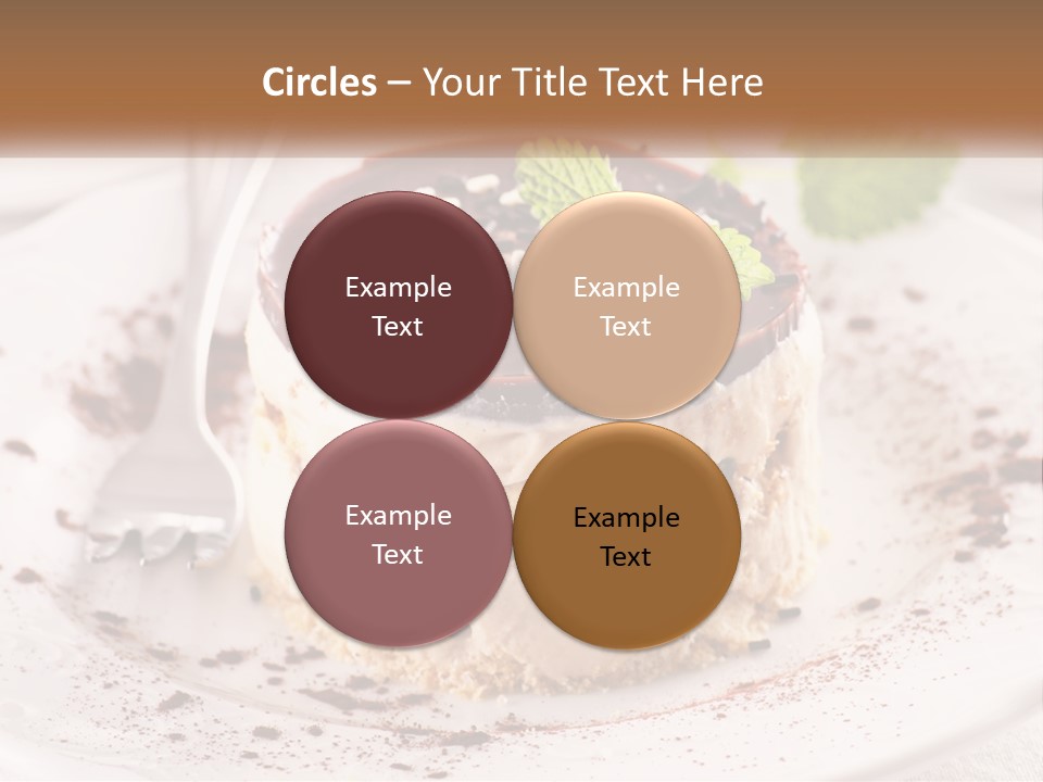 A Piece Of Cake On A Plate With A Spoon PowerPoint Template