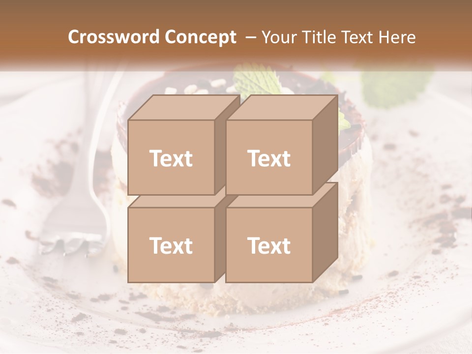 A Piece Of Cake On A Plate With A Spoon PowerPoint Template
