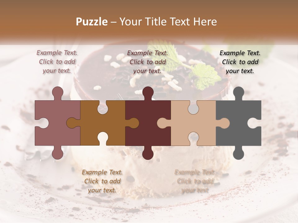 A Piece Of Cake On A Plate With A Spoon PowerPoint Template