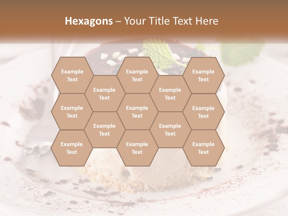 A Piece Of Cake On A Plate With A Spoon PowerPoint Template