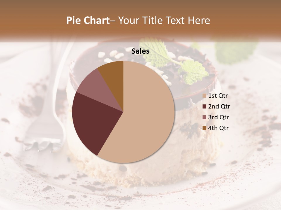 A Piece Of Cake On A Plate With A Spoon PowerPoint Template
