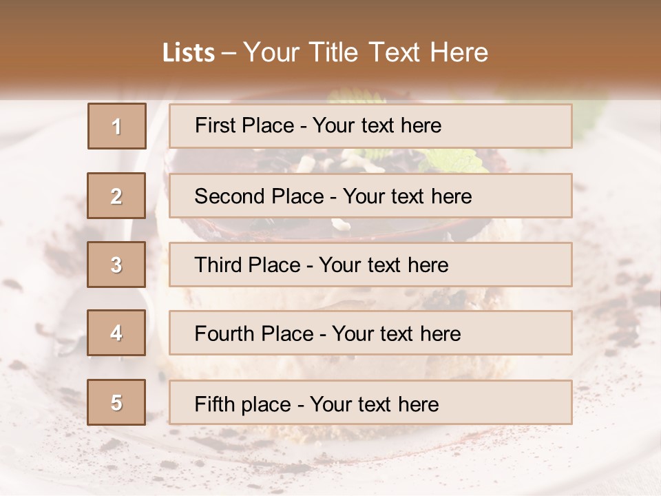 A Piece Of Cake On A Plate With A Spoon PowerPoint Template