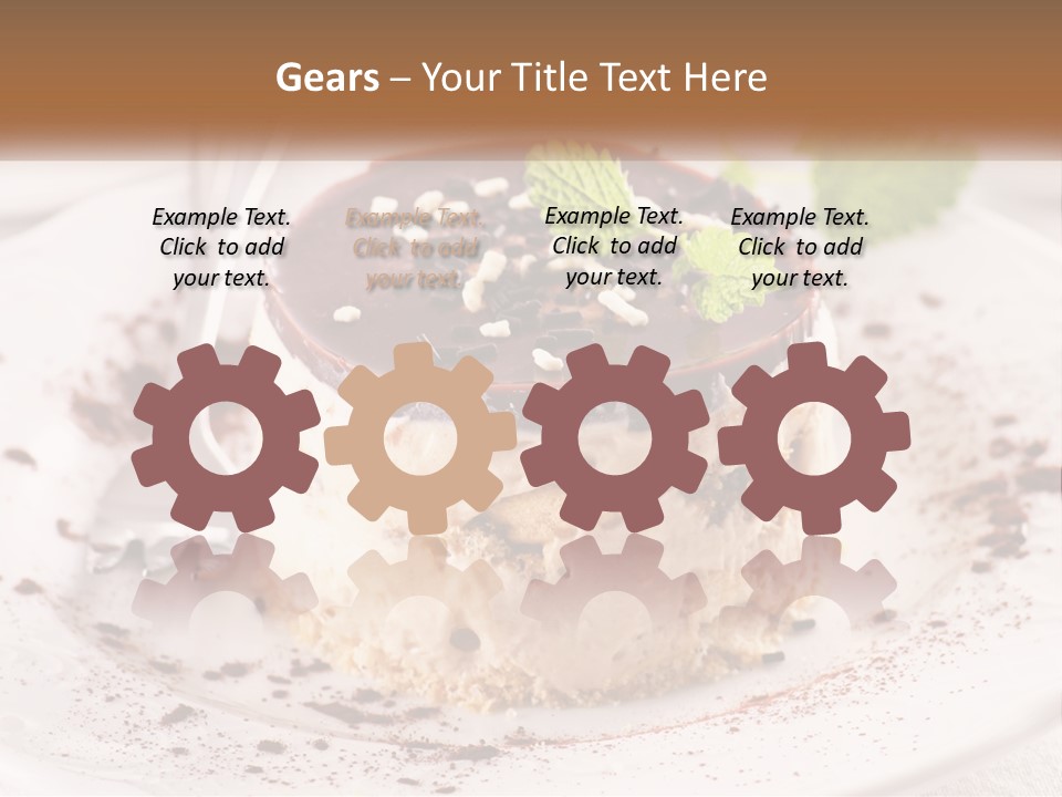 A Piece Of Cake On A Plate With A Spoon PowerPoint Template