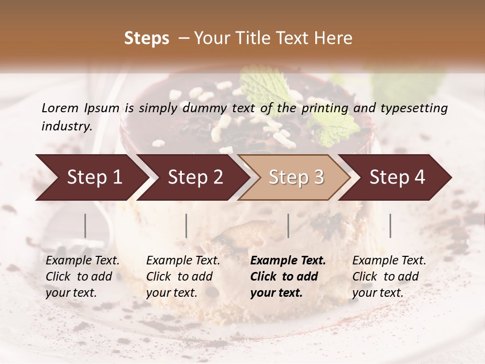 A Piece Of Cake On A Plate With A Spoon PowerPoint Template