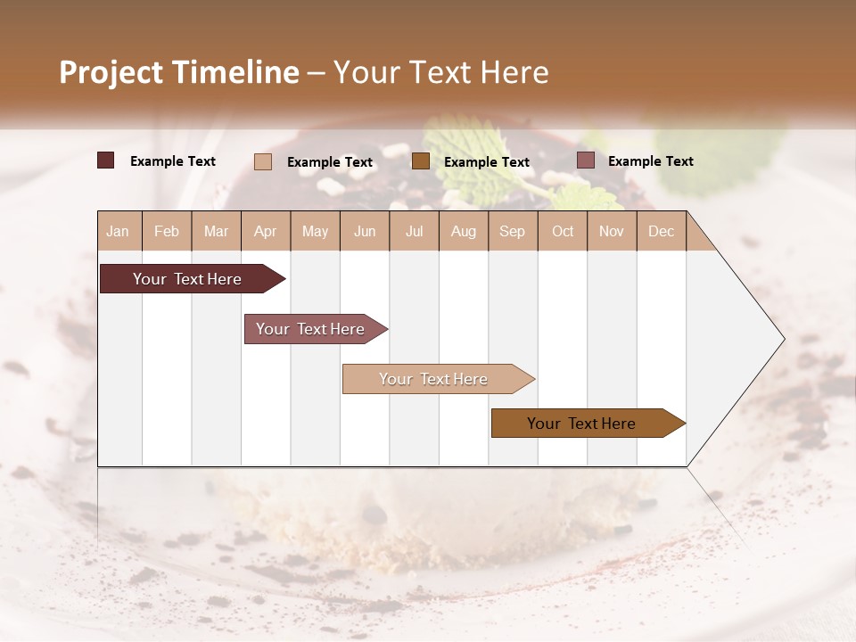A Piece Of Cake On A Plate With A Spoon PowerPoint Template