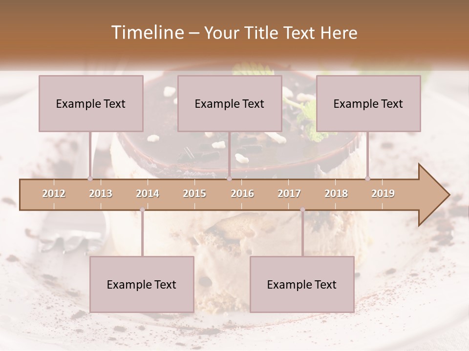 A Piece Of Cake On A Plate With A Spoon PowerPoint Template