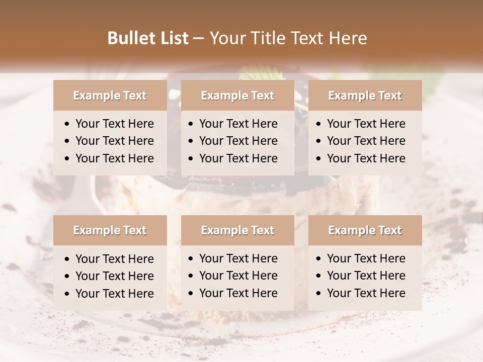 A Piece Of Cake On A Plate With A Spoon PowerPoint Template