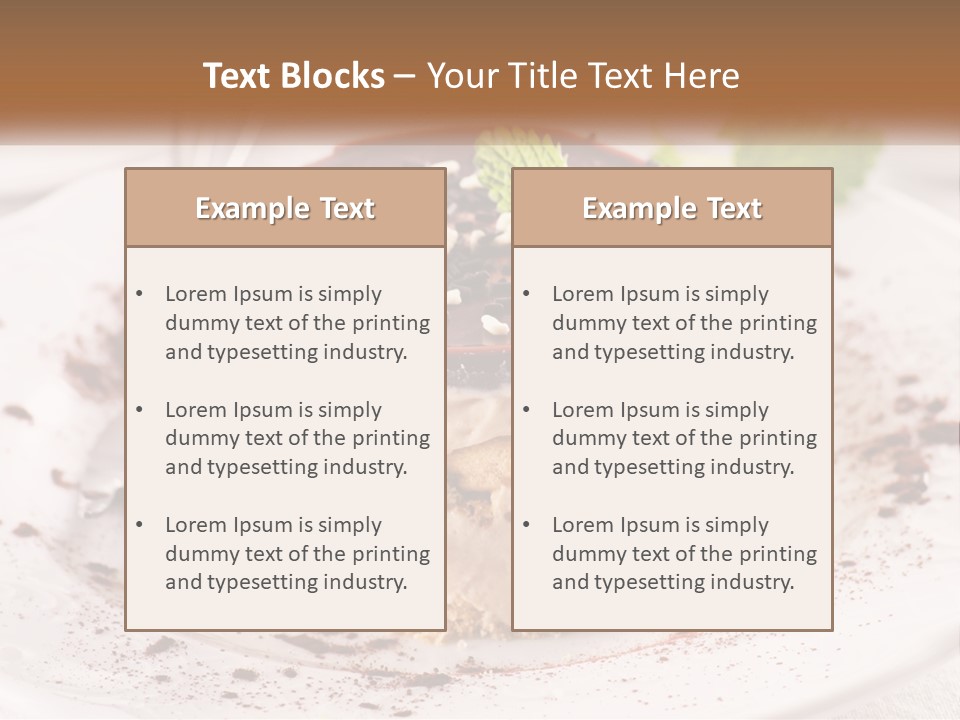 A Piece Of Cake On A Plate With A Spoon PowerPoint Template