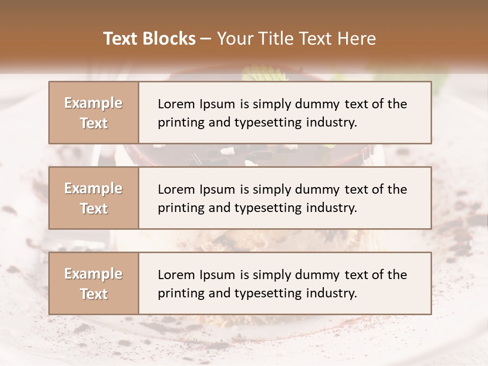 A Piece Of Cake On A Plate With A Spoon PowerPoint Template