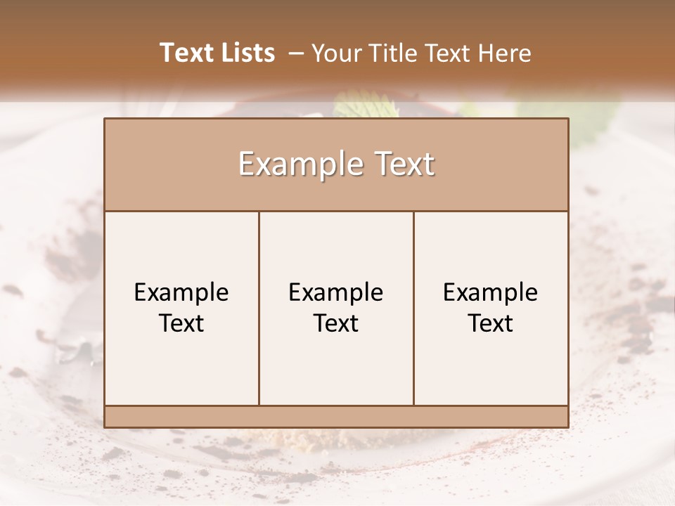 A Piece Of Cake On A Plate With A Spoon PowerPoint Template