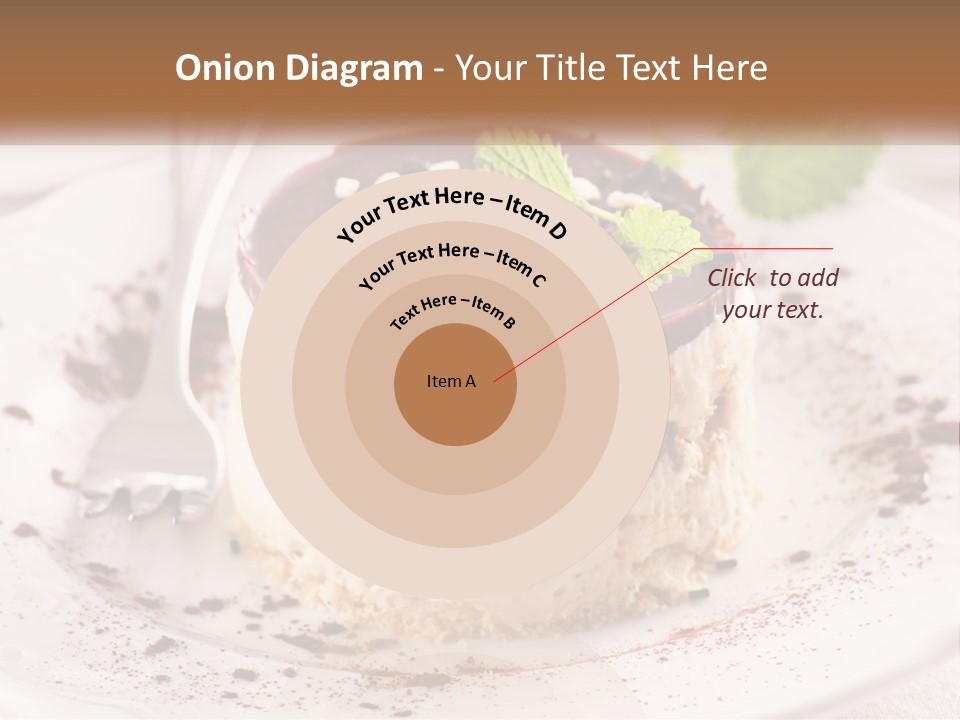 A Piece Of Cake On A Plate With A Spoon PowerPoint Template