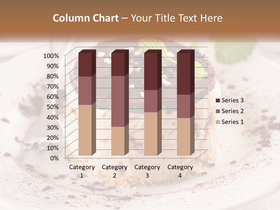 A Piece Of Cake On A Plate With A Spoon PowerPoint Template