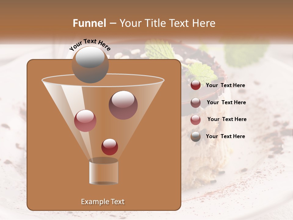 A Piece Of Cake On A Plate With A Spoon PowerPoint Template