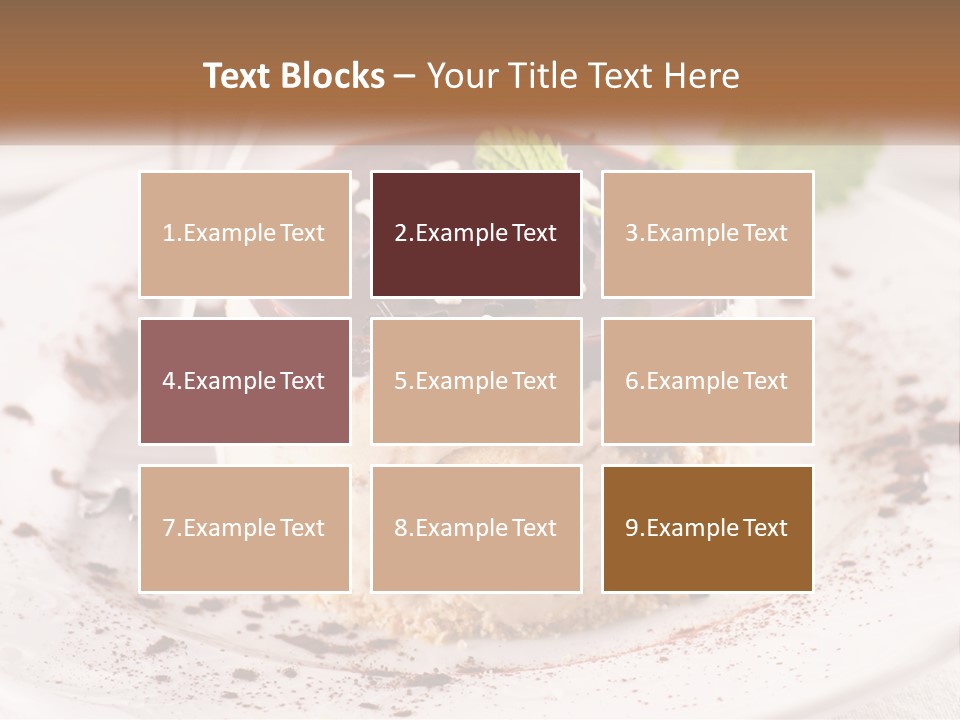 A Piece Of Cake On A Plate With A Spoon PowerPoint Template