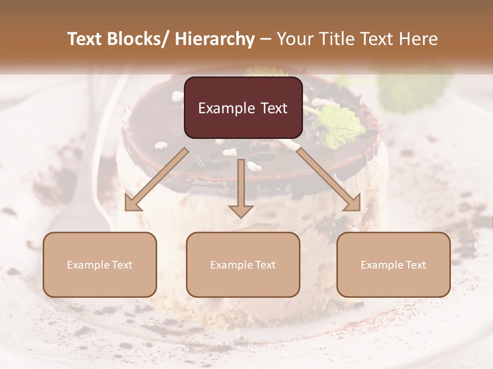 A Piece Of Cake On A Plate With A Spoon PowerPoint Template